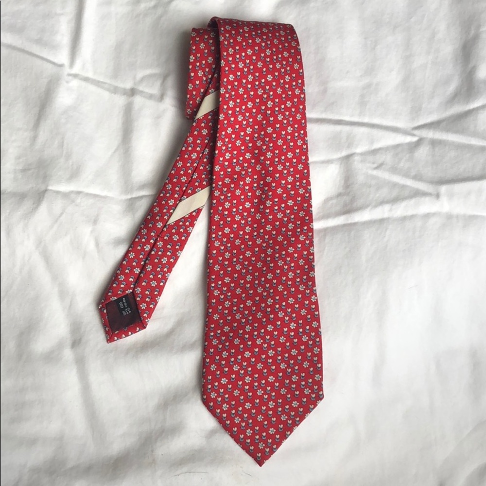 Red Salvatore ferragamo tie